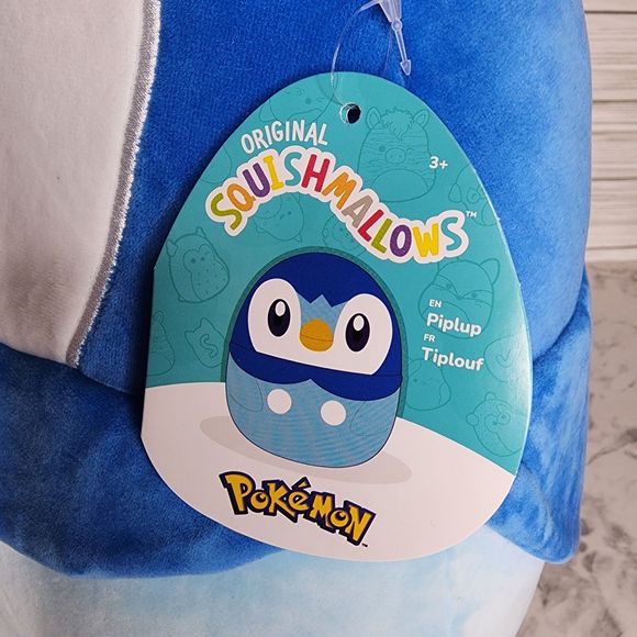 Kellytoy Squishmallow Pokemon 14" Piplup - Picture 3 of 5